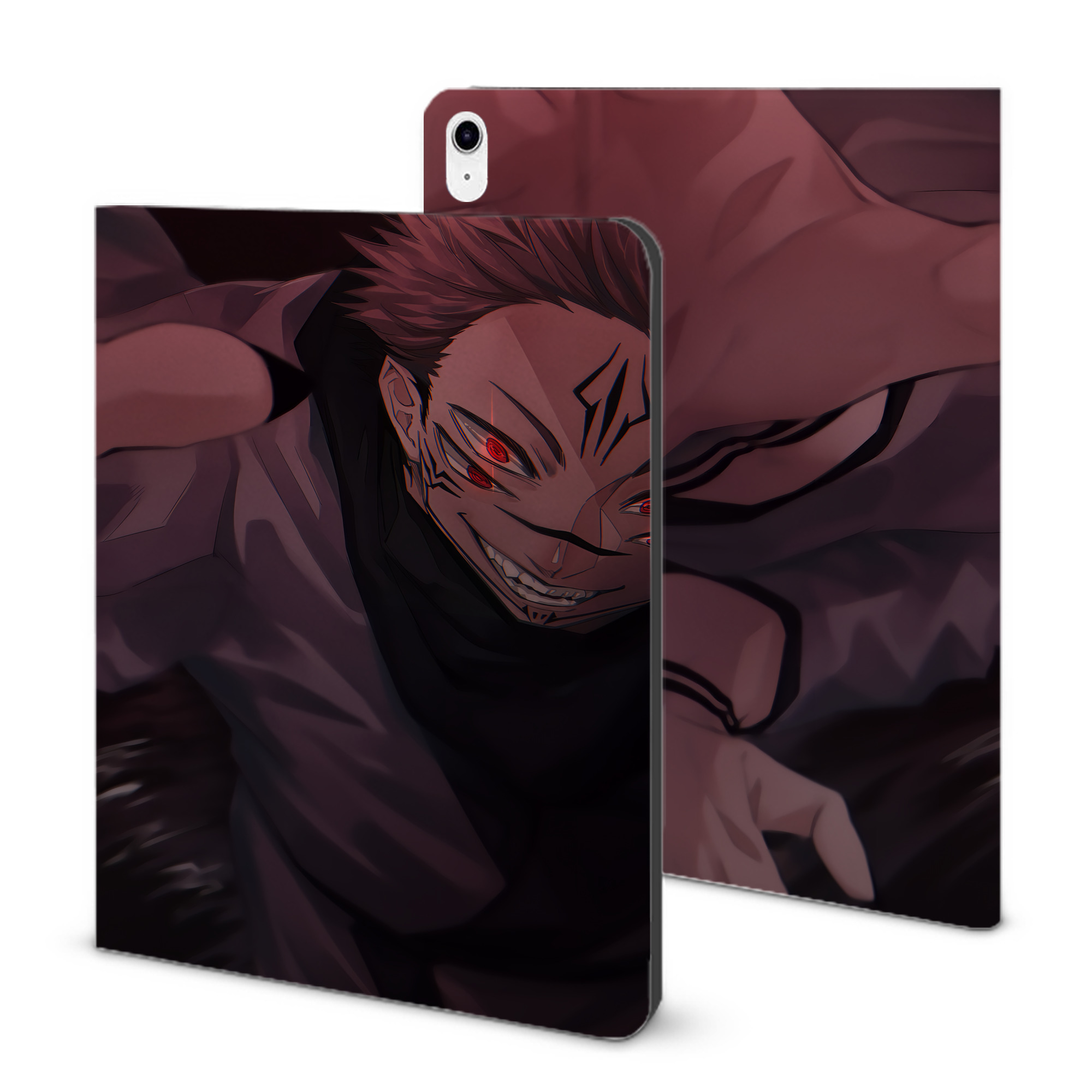 （画像用） 呪術廻戦 Jujutsu Kaisen IPad ケース ブック型 PUレザー TPU 耐衝撃 軽量 薄型 ペン収納なし 全面保護 IPad 各モデル対応
